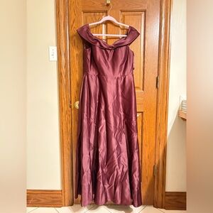 Burgundy bridesmaid dress with pockets, but can be used as a prom dress!